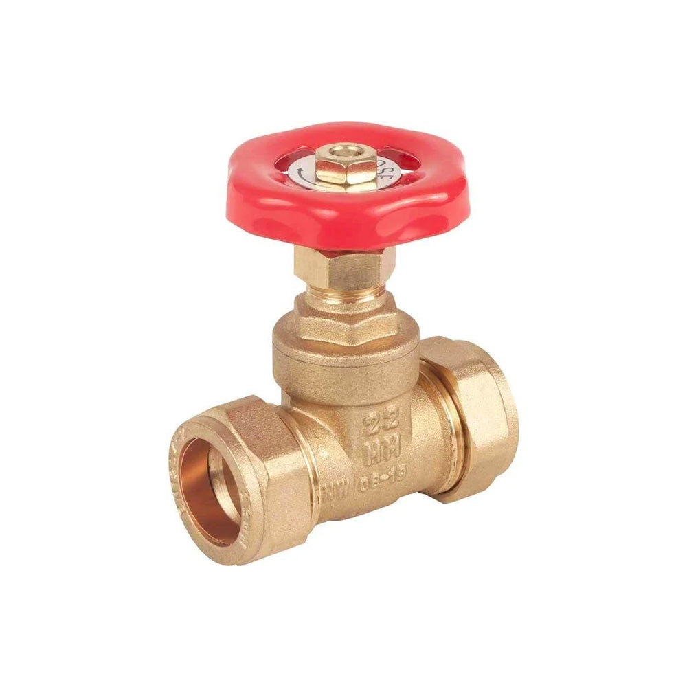 22mm Brass Gate Valve WRAS