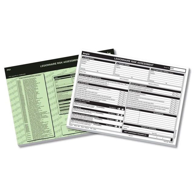Regin Legionnaire Risk Assesment Pad (25) REGP61