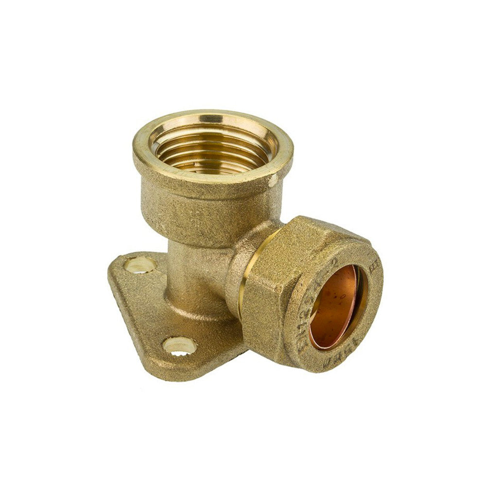 Compression Backplate Elbow 15mm X 1/2 F
