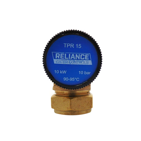 Reliance Pressure & Temperature Relief Valve 90 Degree 15mm x 1/2" 10 Bar