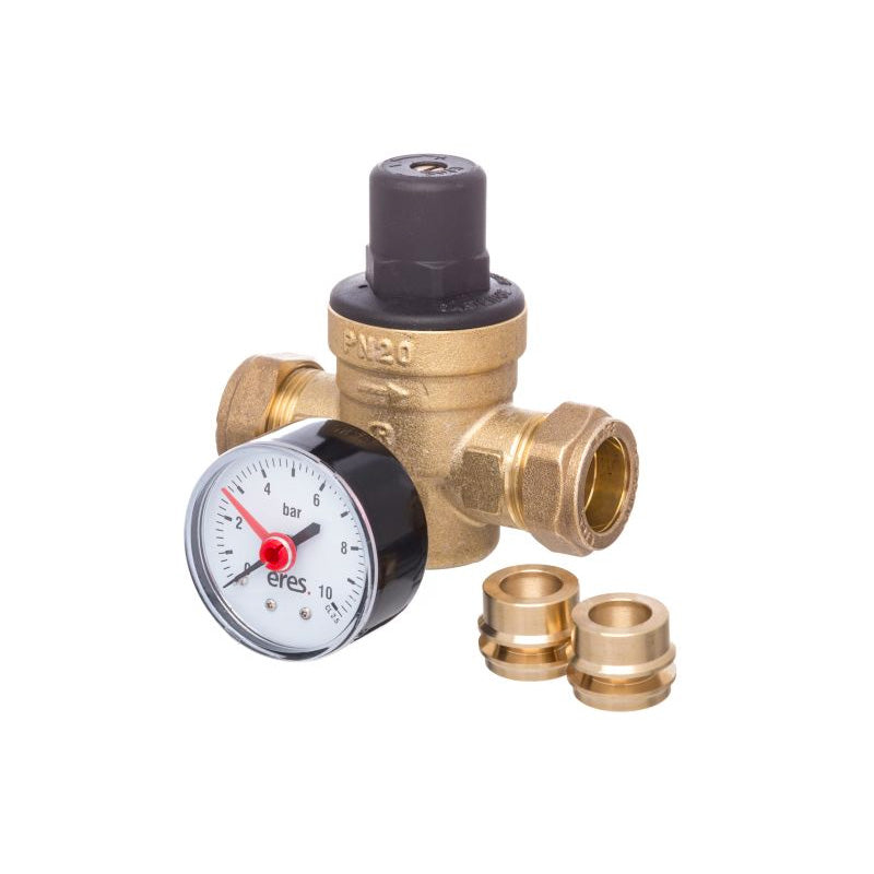 Pressure Reducing Valve c/w Gauge 15/22mm