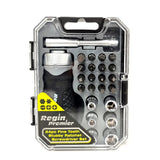 Regin 24pc Stubby Ratchet Screwdriver Set REGK80