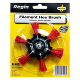 Regin Filament Hex Cleaning Brush 100mm (6mm spindle) REGT78