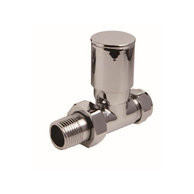 15mm Full Chrome Straight Valve (Pair)